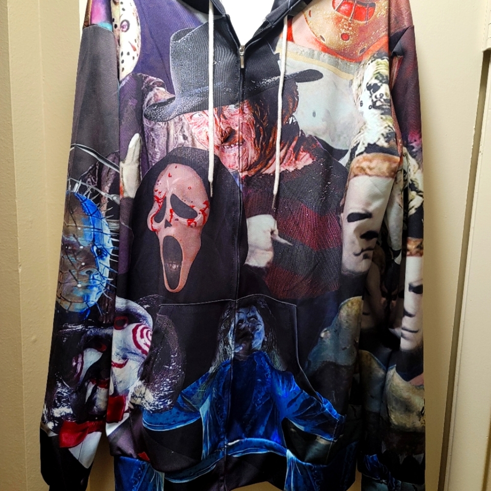 Horror movie zip hoodie
